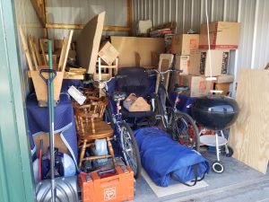 all our crap, stored away